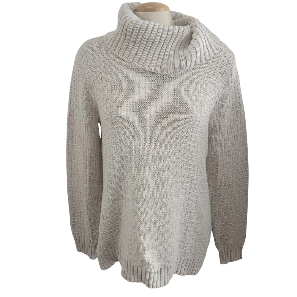 Hilary Radley Women XL Knit CowlNeck Sweater Long Sleeve Old English winter